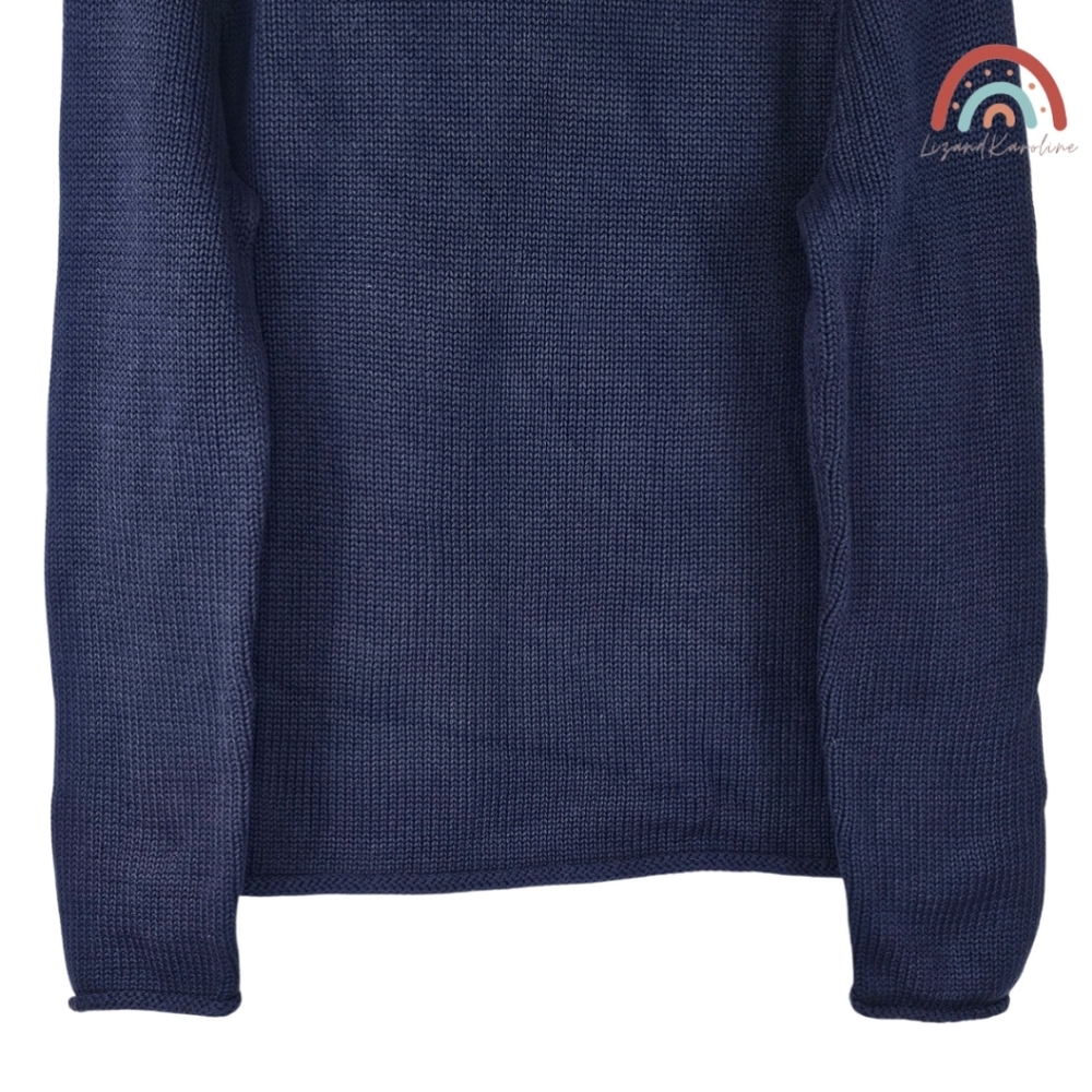 New! J. Crew 1988 Rollneck Sweater in Cotton Navy Unisex - Picture 7 of 11